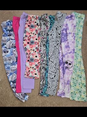 Girls Size 10/12  & 14/16 Bundle Lot Of Leggings Pants
